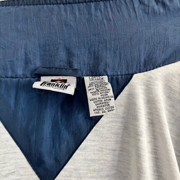 Vintage Franklin Sports Full Zip Windbreaker Navy Blue Size Large - Picture 5 of 7